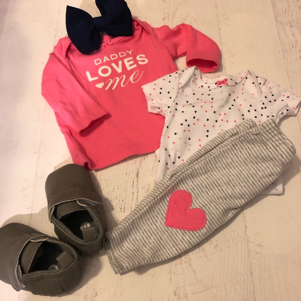 Newborn Baby Girl Outfit Daddy Loves Me